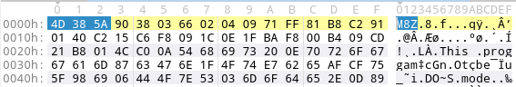 detect aPLib compression by searching for M8Z in ascii.